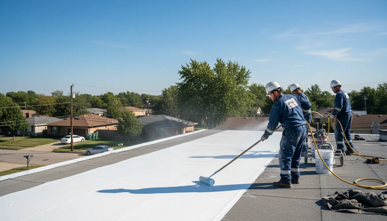 Commercial roof coating in Rockwall, TX near me